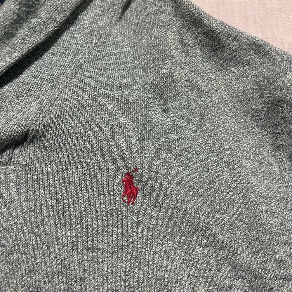 Polo Ralph Lauren Charcoal Button Collar Pull Over Sweater Size XXL Oversized - Picture 4 of 7